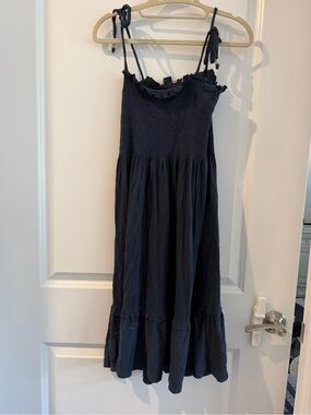 Vineyard Vines Navy Blue Midi Sundress